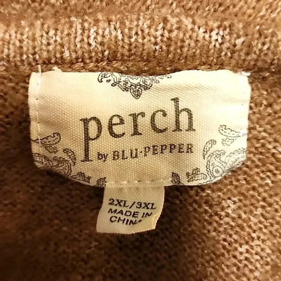 Perch by Blu Pepper Women's Back Necktie Colorblock Sweater-Size2X/3X-NWOT 🍂❄️ - Picture 3 of 6